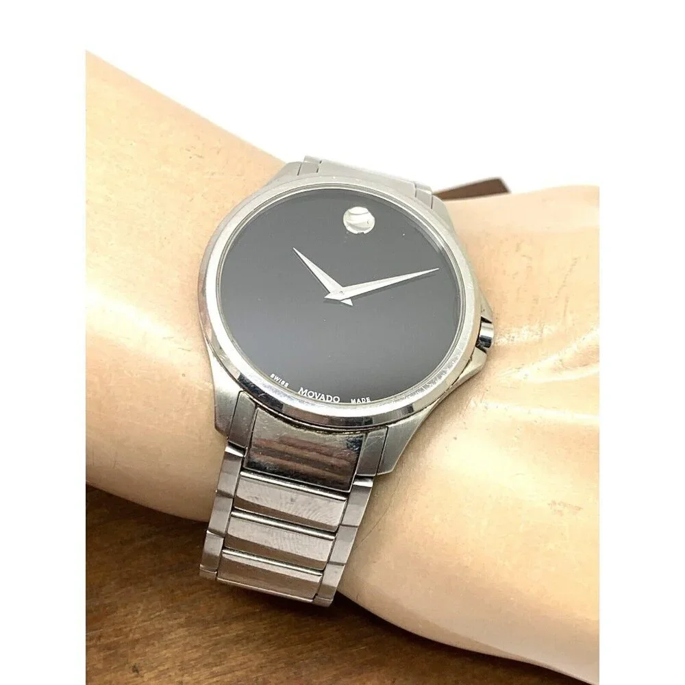 Movado Men's Watch 77.1.14.1581 Black Dial Swiss Quartz Stainless Steel …